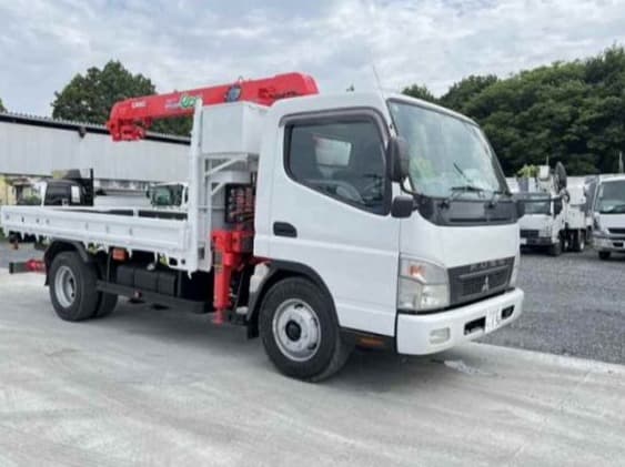 2008 MITSUBISHI FUSO CANTER 4X2 CRANE TRUCK 4M50